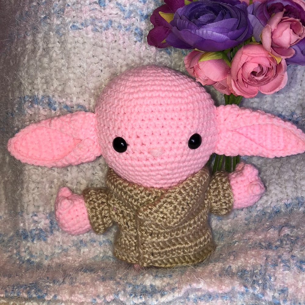 SALE Crochet Pink Girl Baby Yoda - Picture 9 of 10